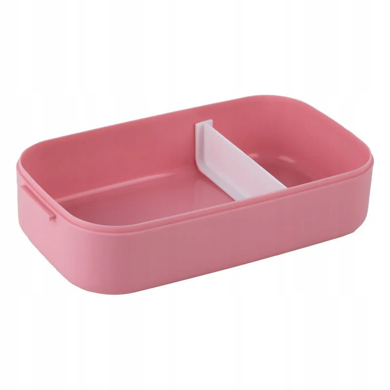 Lunch box różowy do szkoły i biura ze sztućcami 700 ml - Image 7