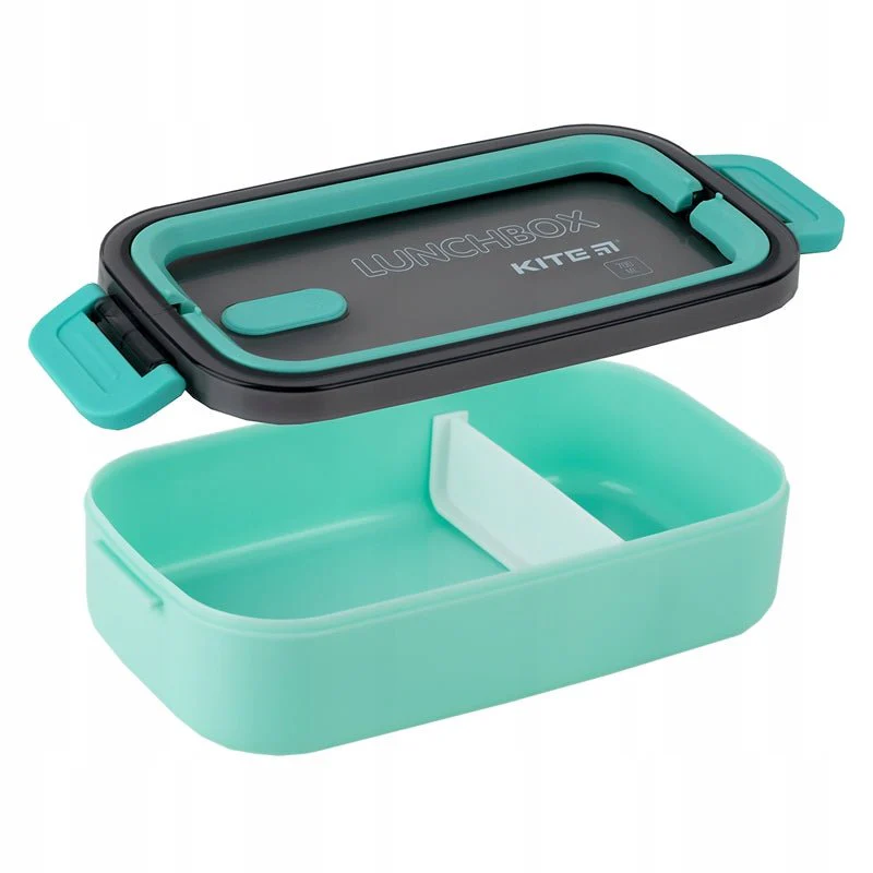 Lunchbox zielony do szkoły i biura ze sztućcami 700 ml - Image 5