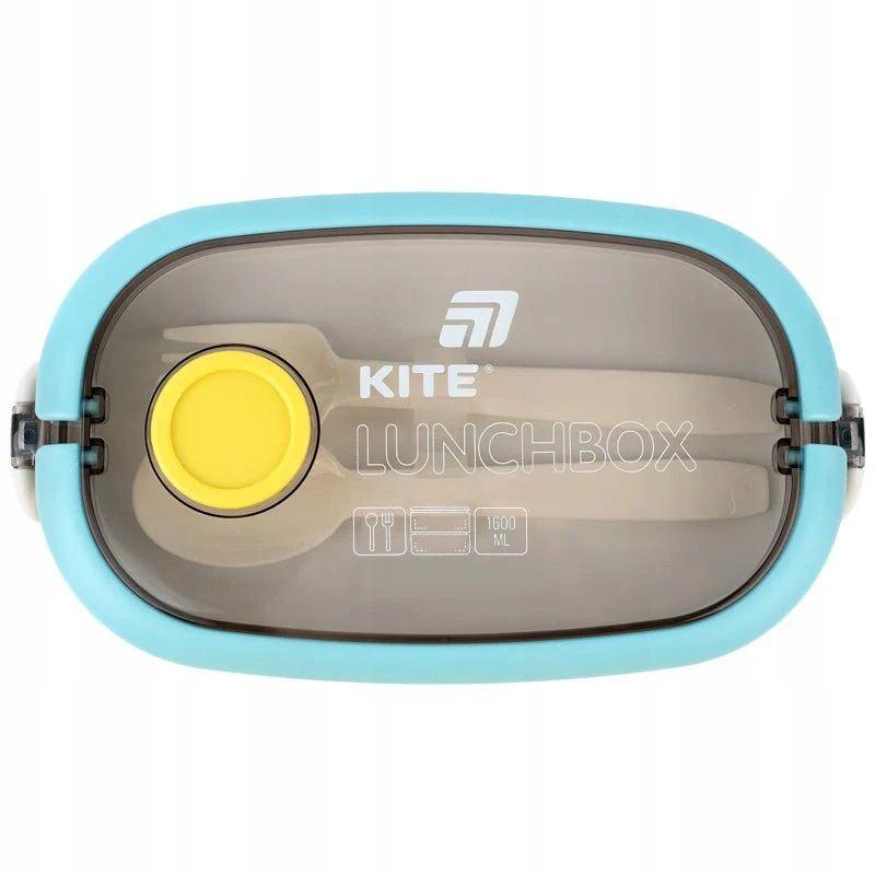 Lunchbox podwójny z przegrodkami ze sztuccami 1600ml Kite - Image 6
