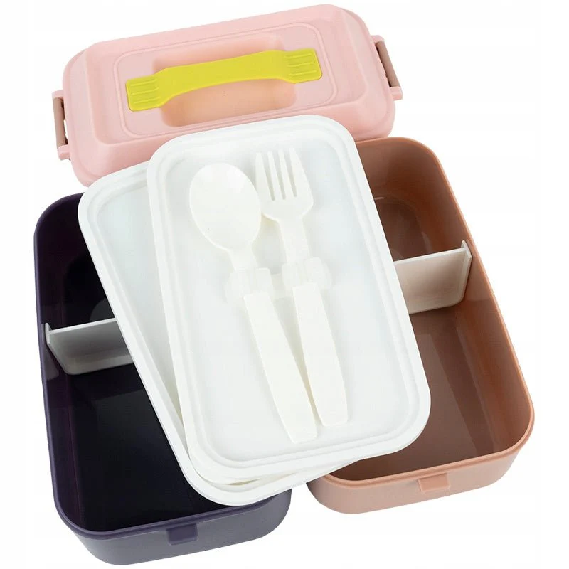 Lunchbox podwójny Kite 2 l - szczelny, BPA free, z uchwytem, różowa Kite - Image 2