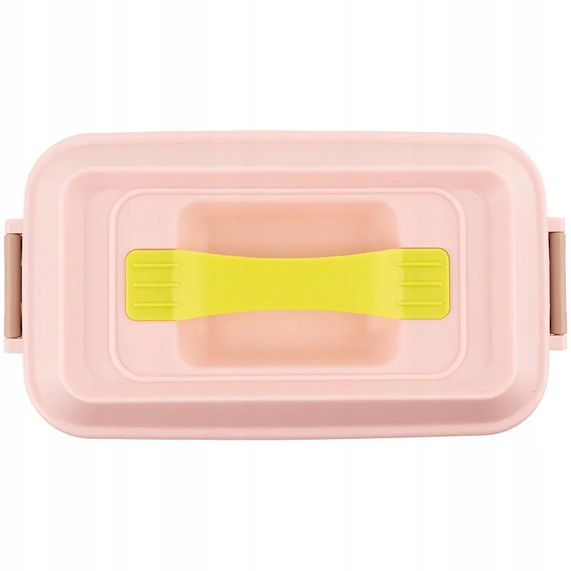 Lunchbox podwójny Kite 2 l - szczelny, BPA free, z uchwytem, różowa Kite - Image 6