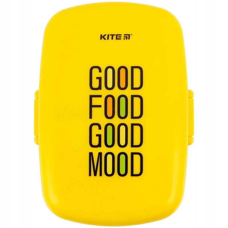 Lunchbox żółty 2 komory ze sztućcami 1150 ml - Image 6