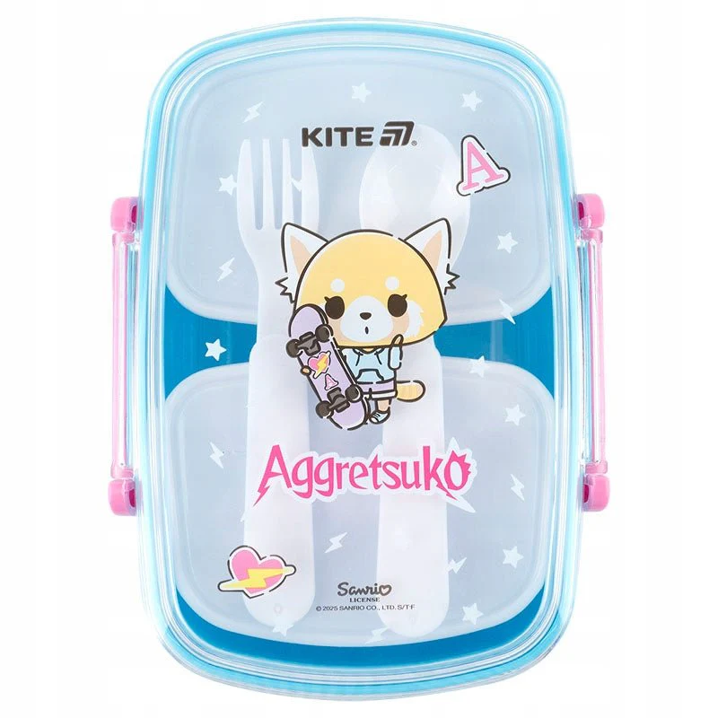 Lunchbox Śniadaniówka ze Sztućcami 750ml Aggretsuko Kite - Image 4