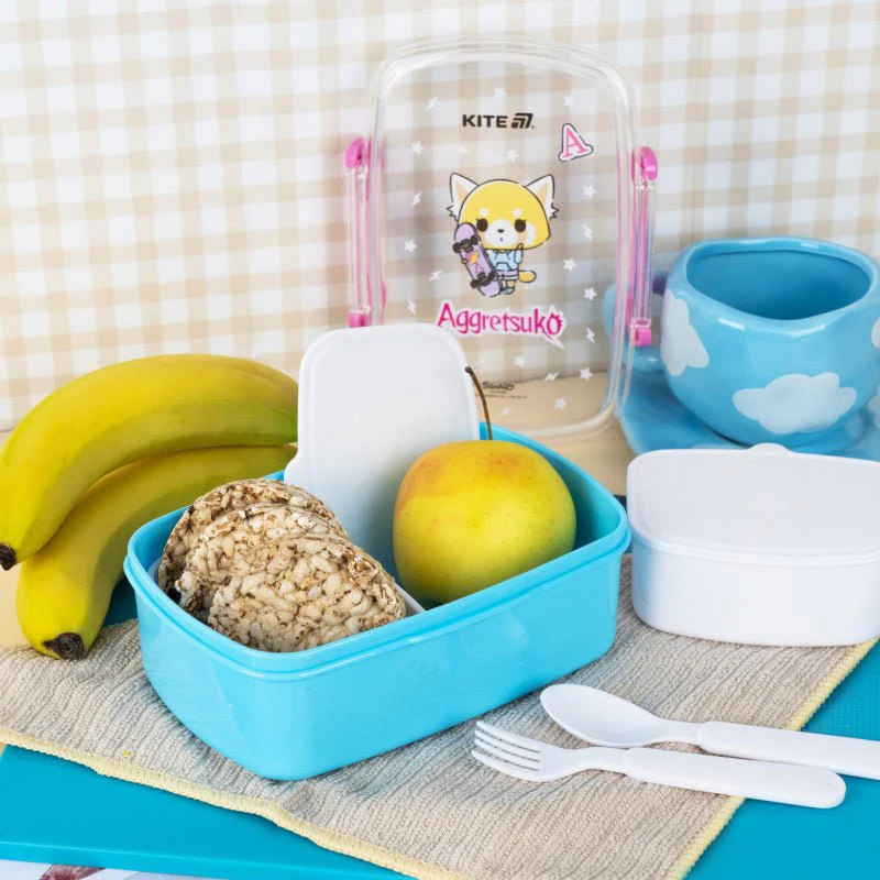 Lunchbox Śniadaniówka ze Sztućcami 750ml Aggretsuko Kite - Image 8