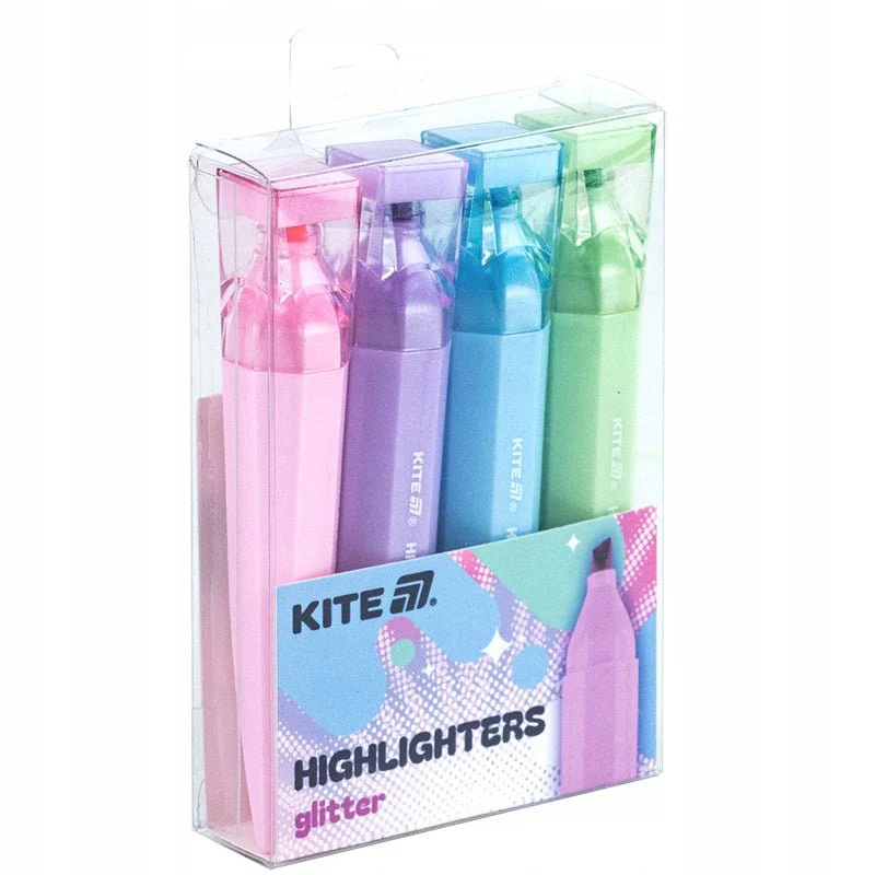 Markery zakreślacze kolorowe 4szt Kite Creative Glitter - Image 5