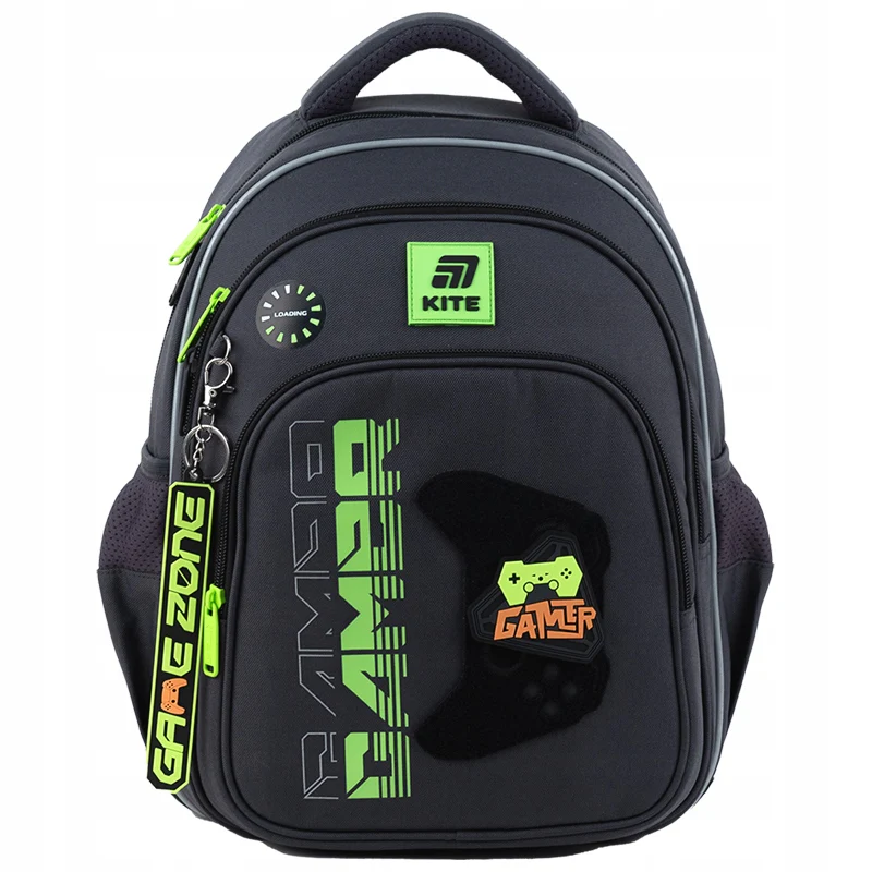 Naszywka patch na rzep + brelok 3D na plecak dla chłopców Gamer Kite - Image 2