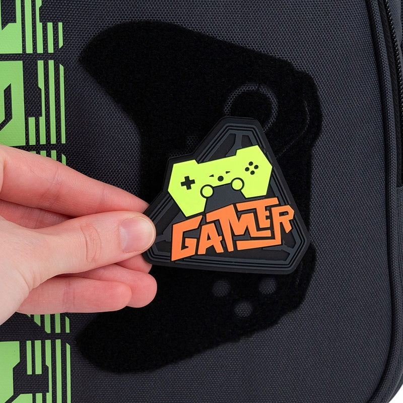 Naszywka patch na rzep + brelok 3D na plecak dla chłopców Gamer Kite - Image 3