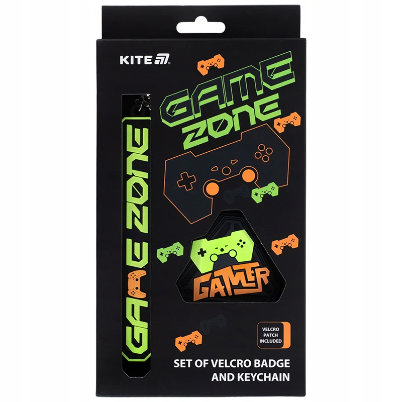 Naszywka patch na rzep + brelok 3D na plecak dla chłopców Gamer Kite - Image 6