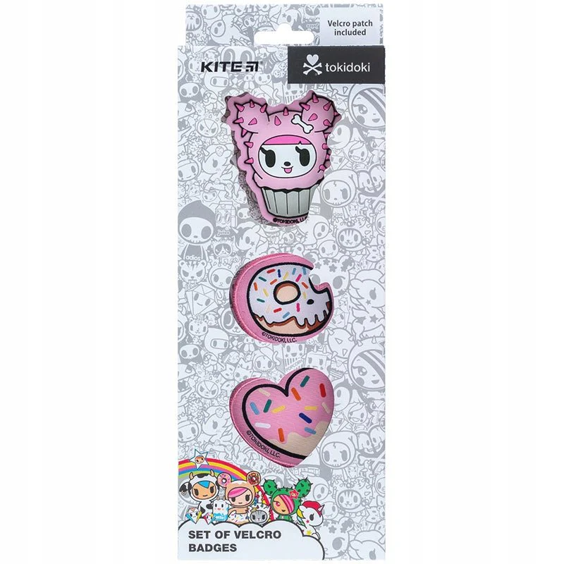 Naszywki na rzep emblemat 3 szt Tokidoki różowy - Image 7