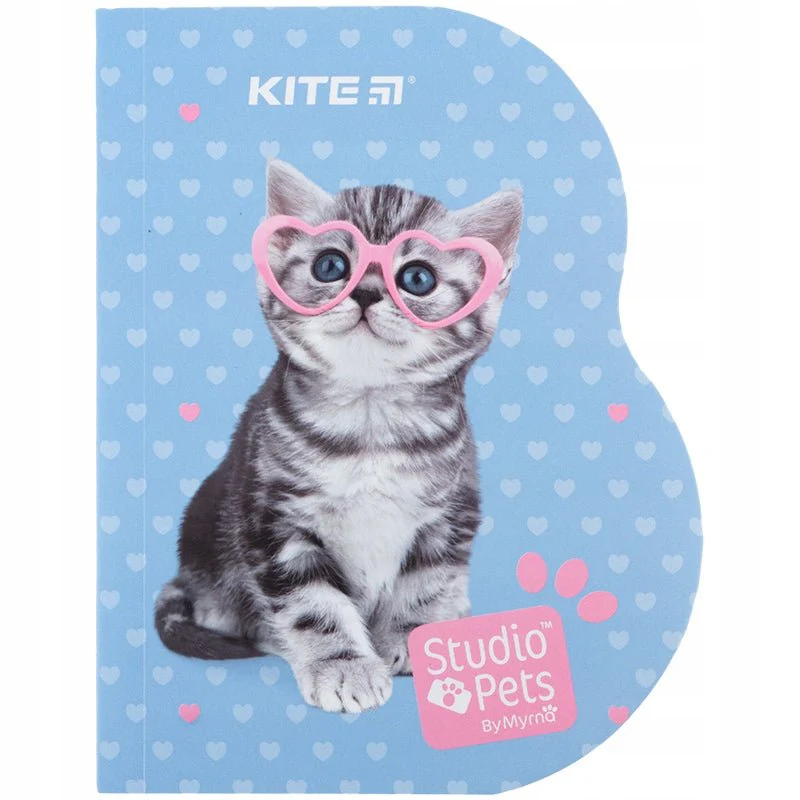 Notes pamiętnik 60 arkuszy kratka niebieski Studio Pets