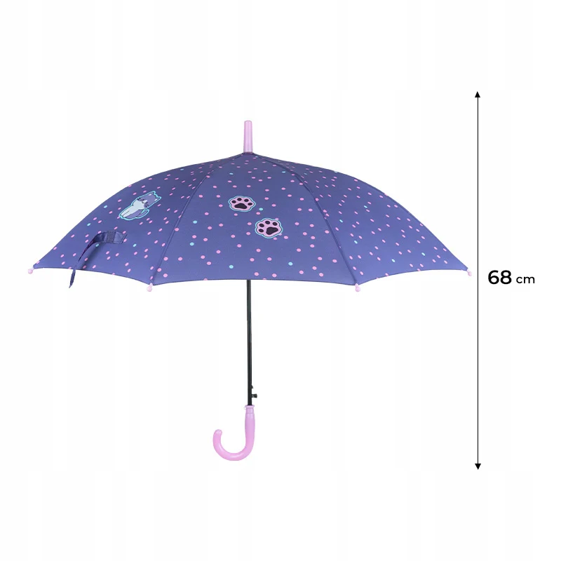 Parasol parasolka długa Kite dla dziewczynki półautomatyczna wzmocniona - Image 4