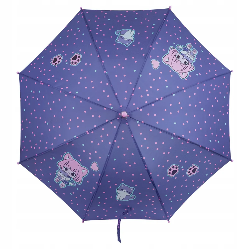 Parasol parasolka długa Kite dla dziewczynki półautomatyczna wzmocniona - Image 5