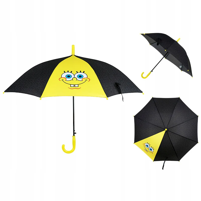 Parasolka długi Kite SpongeBob dla dzieci półautomatyczna wzmocniona - Image 3