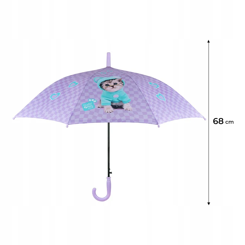 Parasolka półautomatyczna dla dziewczynki parasol kotek Studio Pets Kite - Image 4