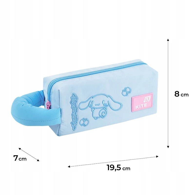 Piórnik Kite Cinnamoroll niebieski saszetka z haftem i miękkim uchwytem - Image 3