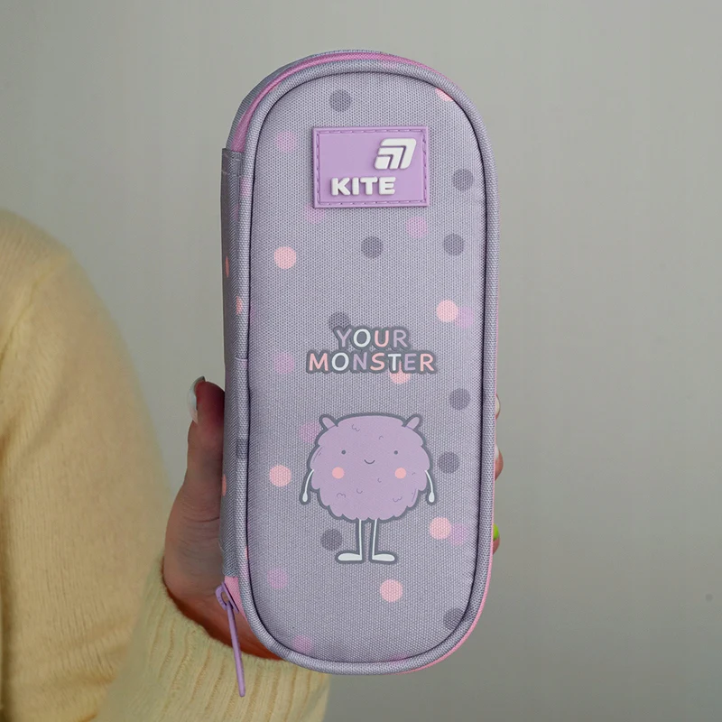 Piórnik saszetka z organizerem dla dziewczynki stylowy Kite Cute Monster - Image 2
