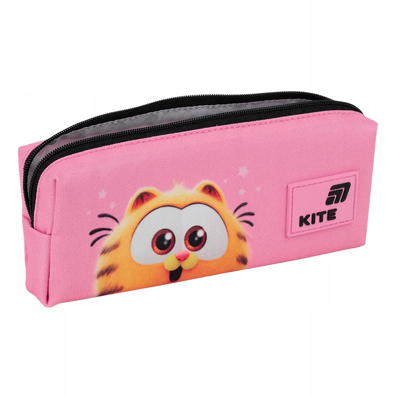 Piórnik saszetka Kite Garfield różowy jednokomorowy lekki 3D - Image 4