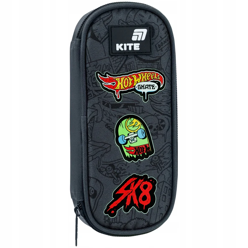 Piórnik saszetka z organizerem dla chłopca szary Hot Wheels Kite