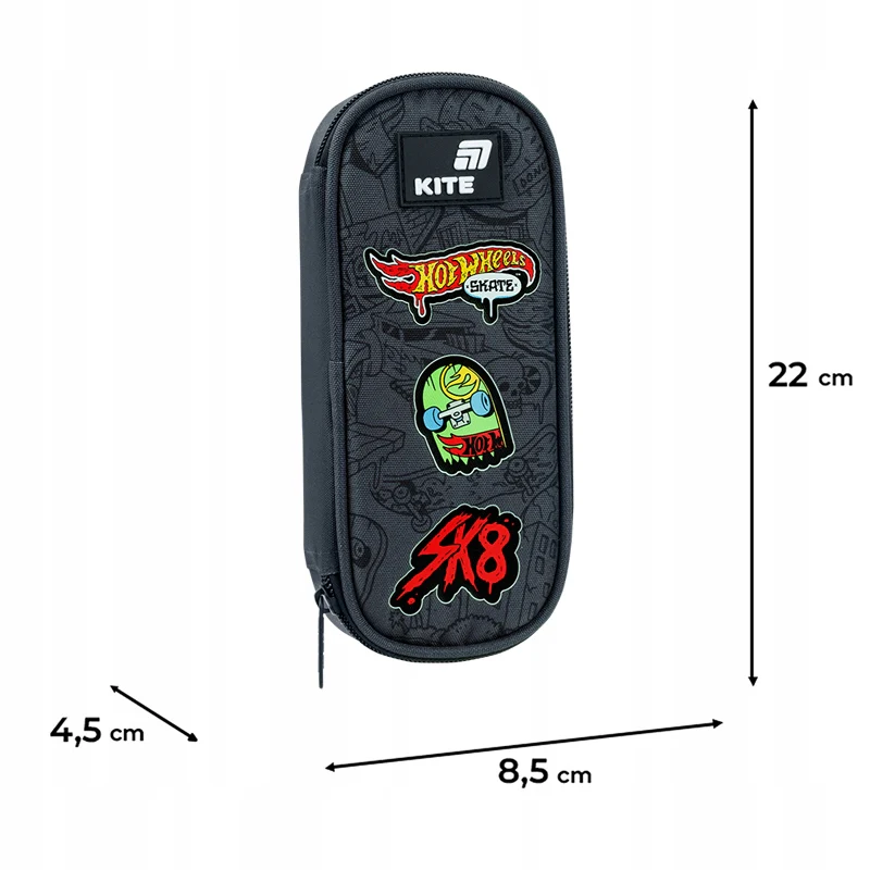 Piórnik saszetka z organizerem dla chłopca szary Hot Wheels Kite - Image 4