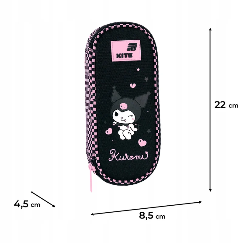 Piórnik saszetka z organizerem dla dziewczynki czarny Kuromi Kite - Image 3