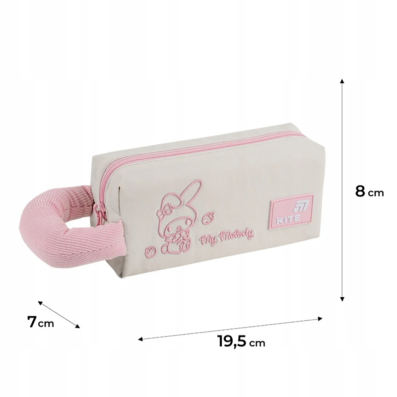 Piórnik Kite My Melody beżowy saszetka z haftem i miękkim uchwytem Crinkle - Image 3