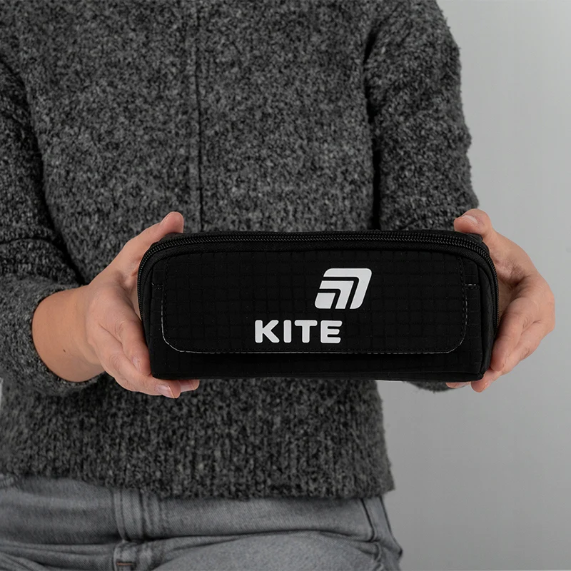 Piórnik Kite czarny saszetka dwustronna z organizerem Ripstop dla dzieci - Image 2