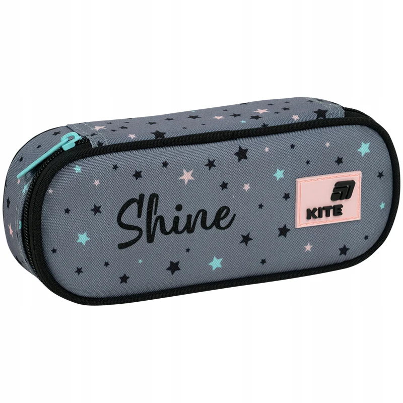 Piórnik saszetka z organizerem szary Shine Kite