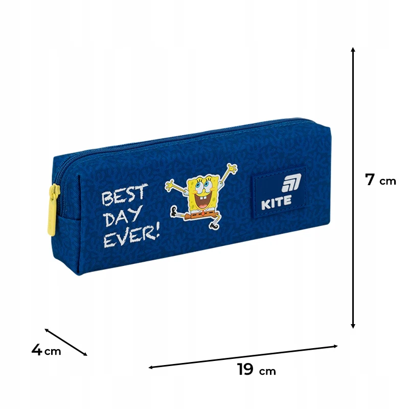 Piórnik saszetka Kite Sponge Bob niebieski jednokomorowy lekki 3D - Image 3