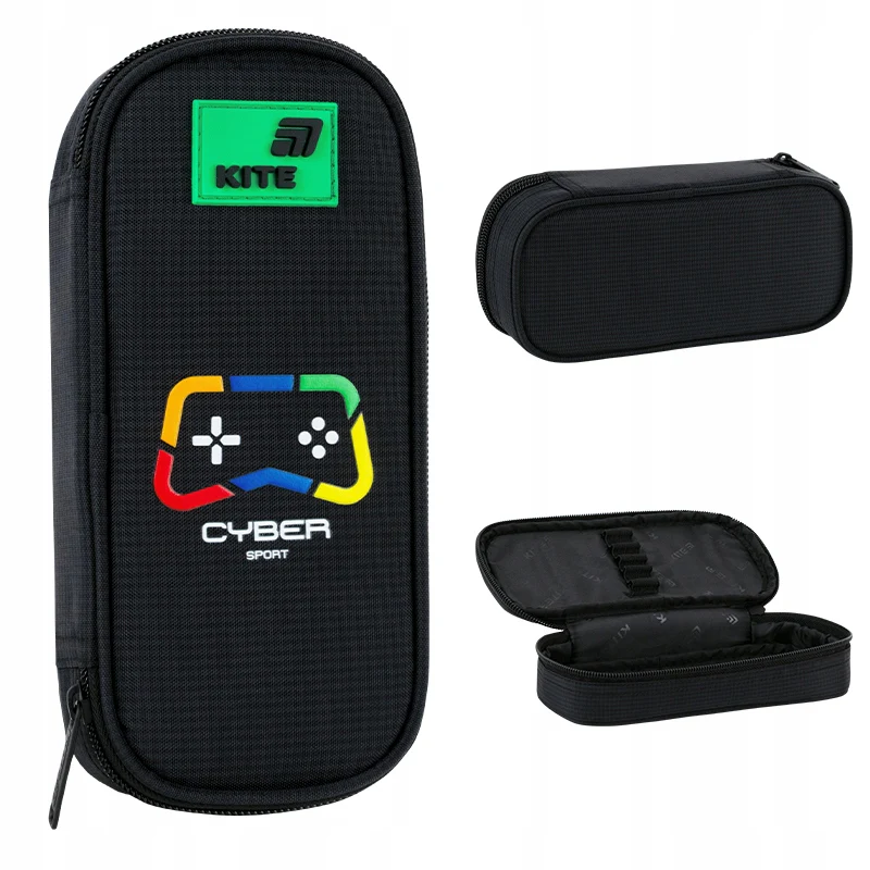 Piórnik Kite czarny usztywniany saszetka z organizerem dla chłopca Game Cyber - Image 6