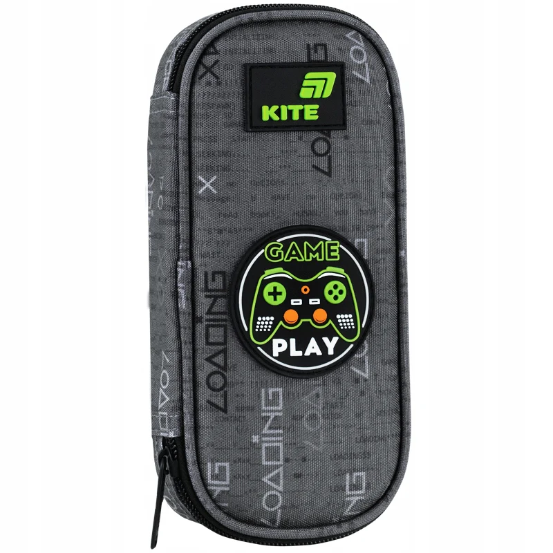 Piórnik saszetka Kite Good Game szary usztywniany organizer dla chłopca