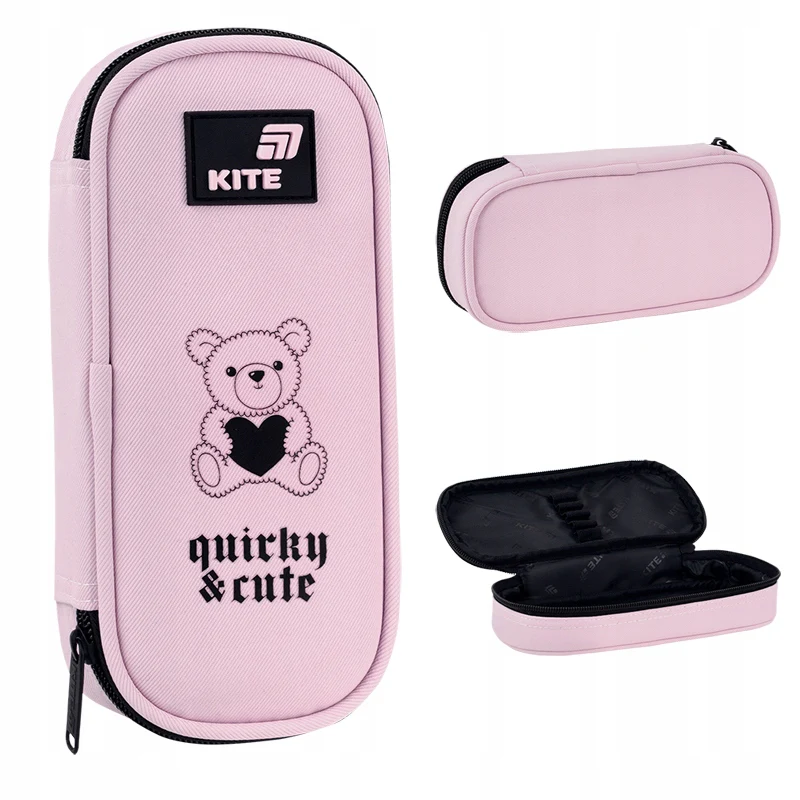 Piórnik Kite Quirky&Cute różowy usztywniany z misiem dla dziewczynki - Image 6