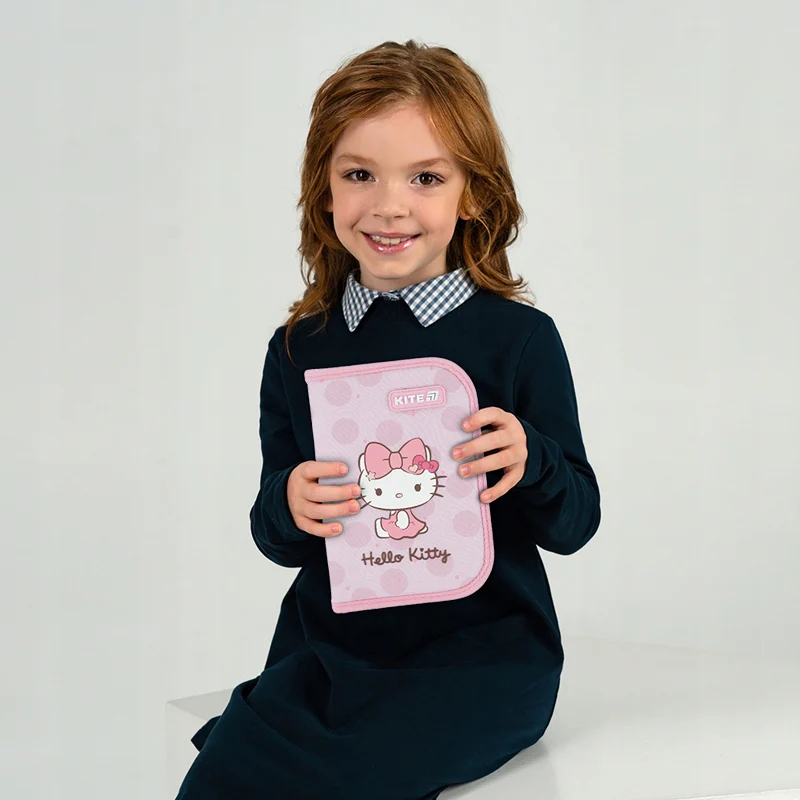 Piórnik szkolny różowy rozkładany z jedną klapką dla dziewczynki Kite Hello Kitty - Image 2