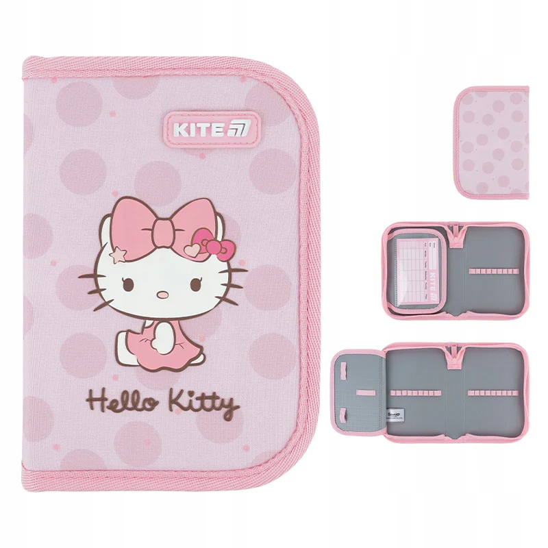 Piórnik szkolny różowy rozkładany z jedną klapką dla dziewczynki Kite Hello Kitty - Image 7