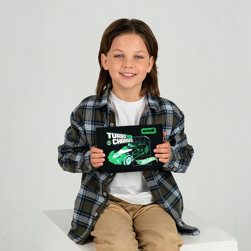 Piórnik szkolny Kite Hot Wheels czarny rozkładany z jedną klapką dla chłopca - Image 2