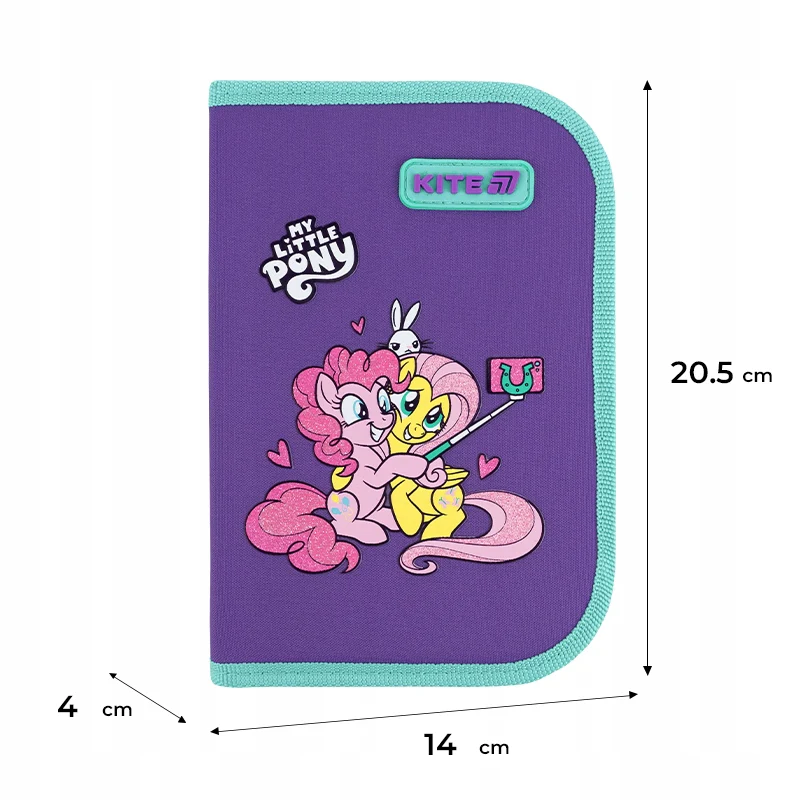 Piórnik szkolny z wyposażeniem dla dziewczynek fioletowy My Little Pony Kite - Image 5