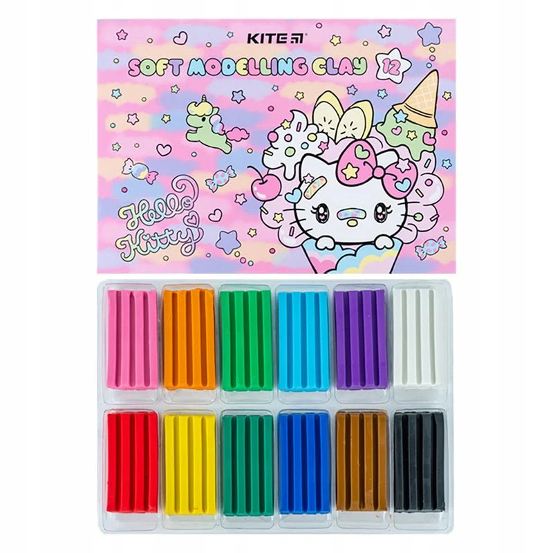 Plastelina 12 kolorów dla dzieci Hello Kitty