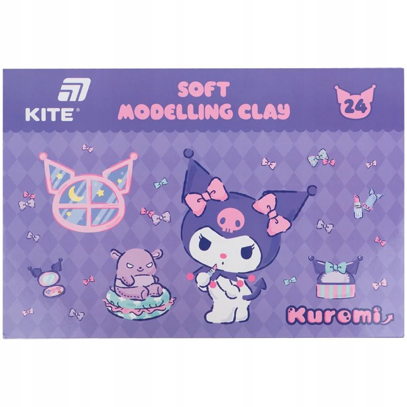 Plastelina 24 kolorów do szkoły dla dzieci Kuromi Kite - Image 4
