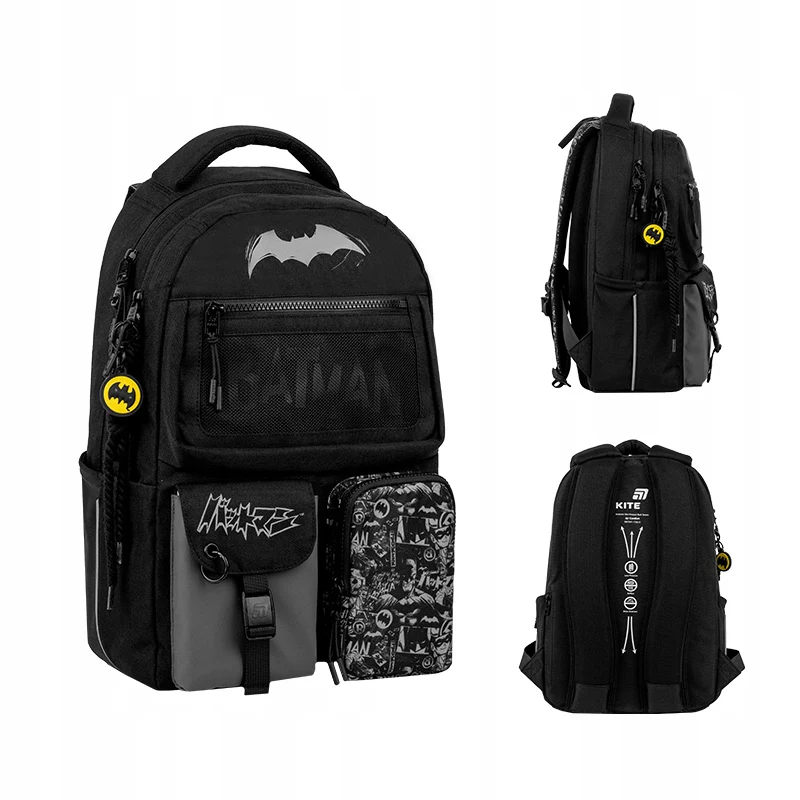 Plecak młodzieżowy szkolny dla chłopców 9-12 lat czarny DC Batman Kite - Image 16