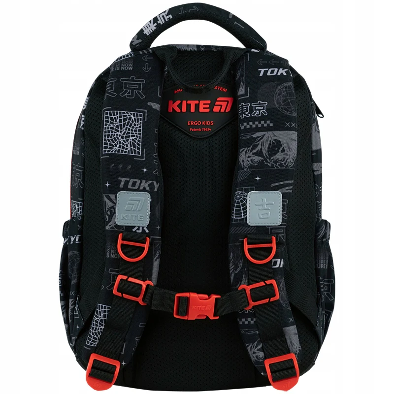 Miękki plecak szkolny dla chłopca z ortopedycznymi plecami i badge 3D Kite Tokyo - Image 5