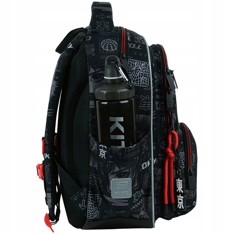 Miękki plecak szkolny dla chłopca z ortopedycznymi plecami i badge 3D Kite Tokyo - Image 6