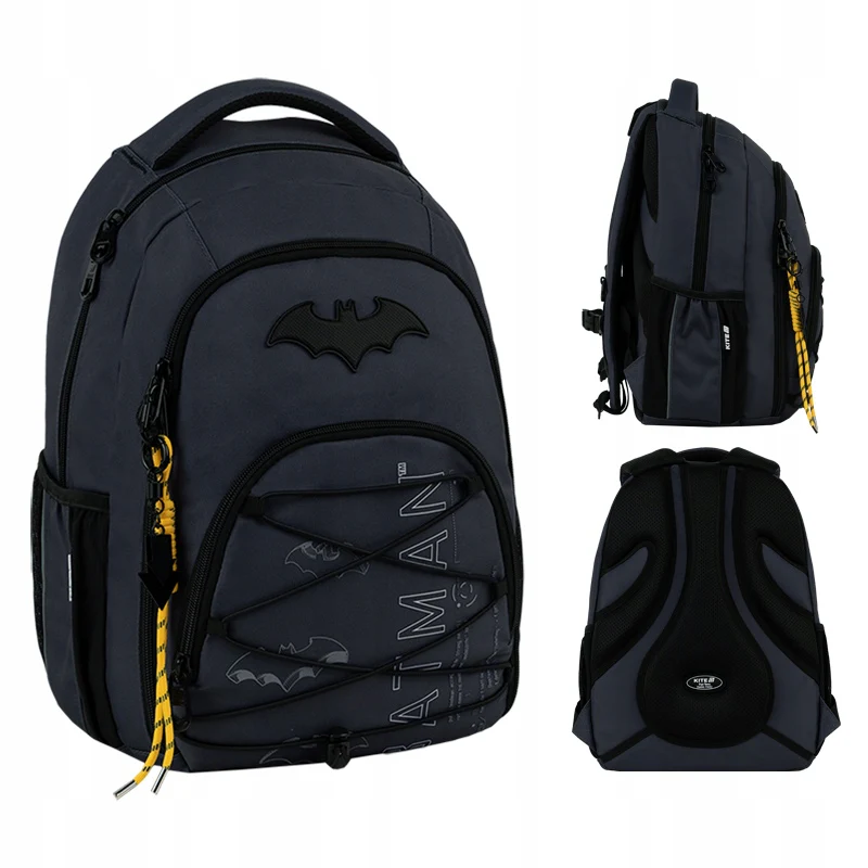 Plecak szkolny Kite DC Batman ortopedyczny szary dla chłopców święcący - Image 4