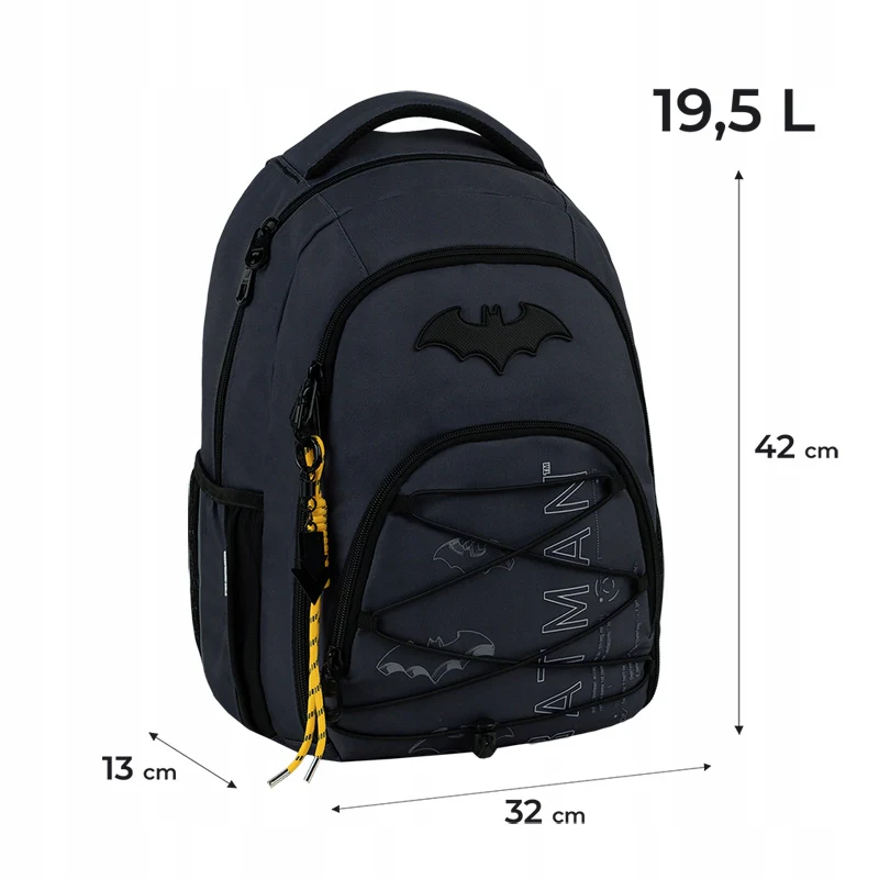 Plecak szkolny Kite DC Batman ortopedyczny szary dla chłopców święcący - Image 5