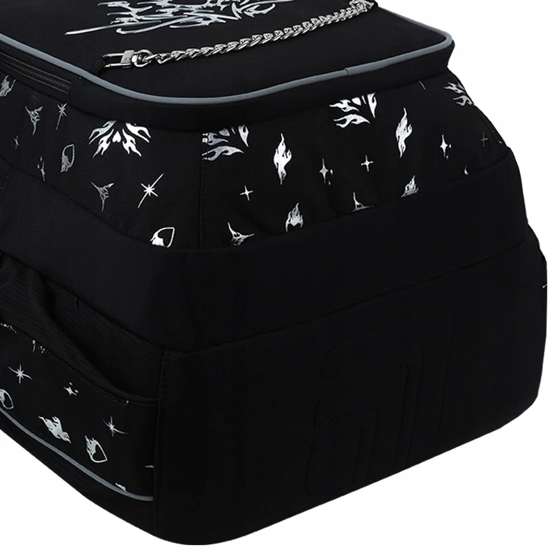 Plecak szkolny Kite Gothic Elegance ortopedyczny czarny dla dziewcząt z łańcuszkiem - Image 10