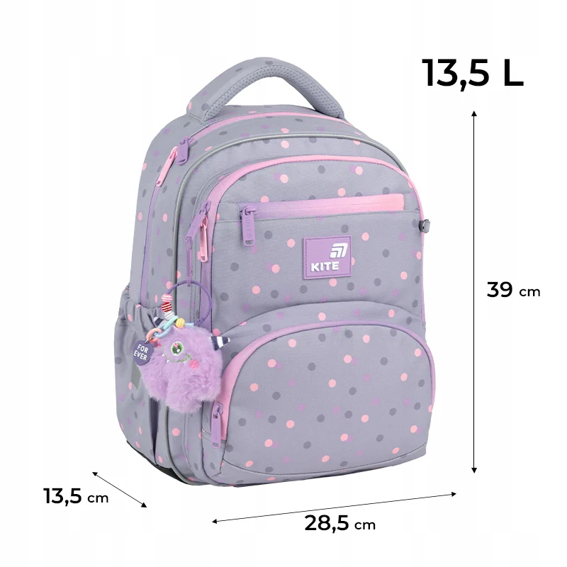 Plecak szkolny ortopedyczny Kite dla dziewczynki do 4-6 klasy Cute Monster - Image 3
