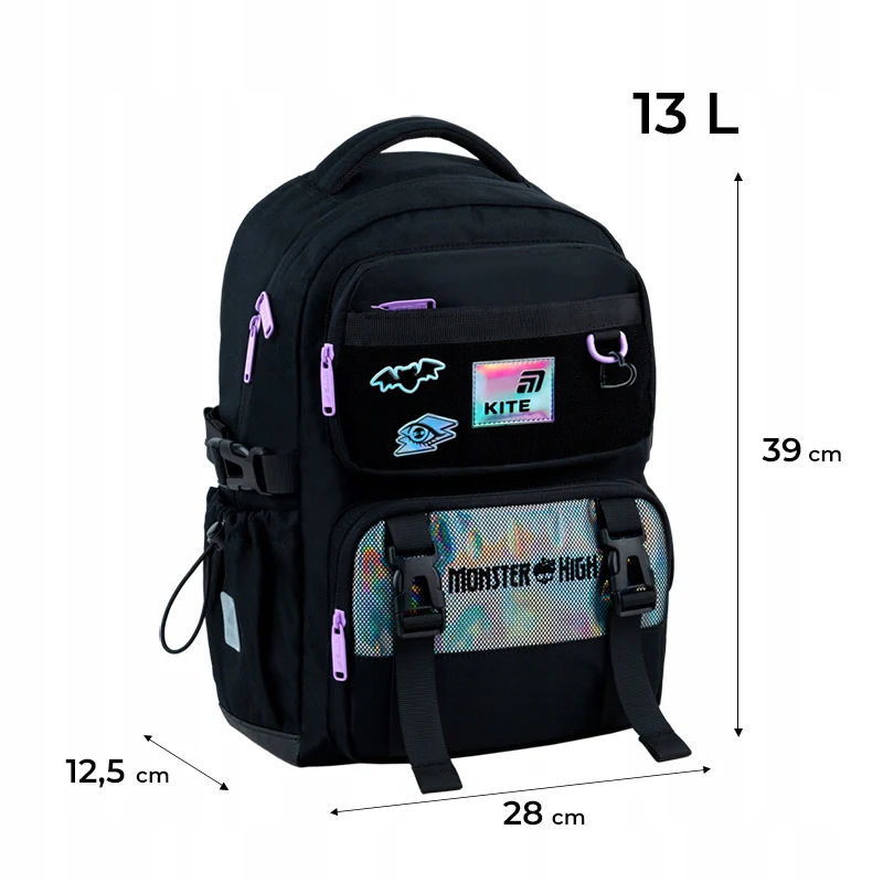 Plecak szkolny Kite Monster High ortopedyczny dla dziewczynek do szkoły - Image 3