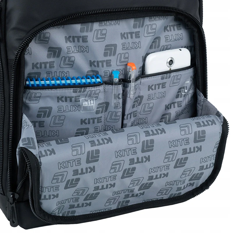 Plecak szkolny miejski Anti Gravity AGS czarny na laptopa dla chłopca Kite Education teens - Image 10