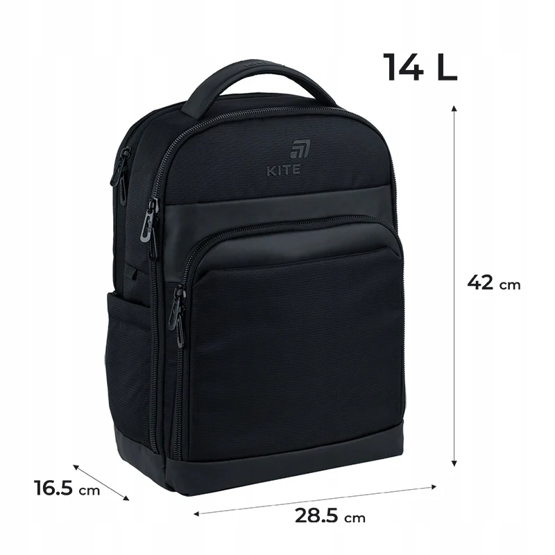 Plecak szkolny miejski Anti Gravity AGS czarny na laptopa dla chłopca Kite Education teens - Image 4