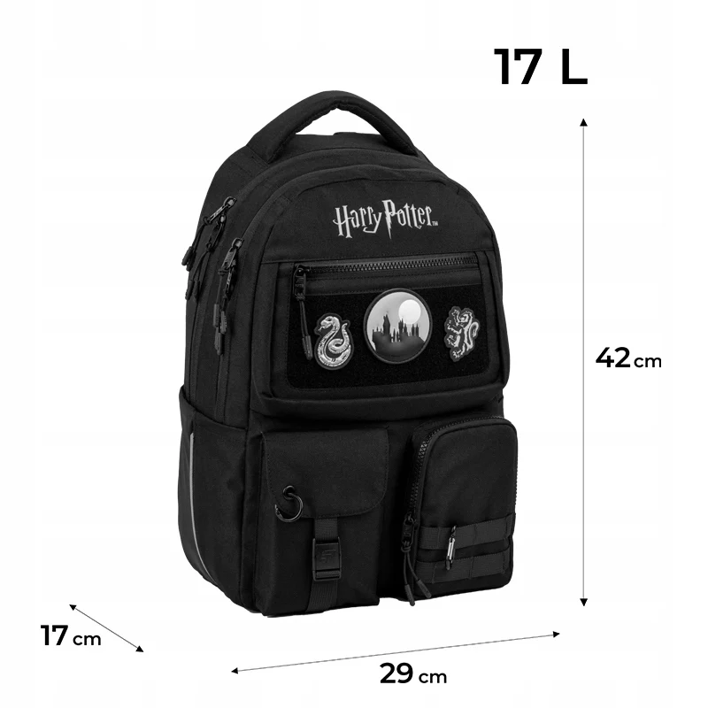 Plecak szkolny młodzieżowy dla chłopców Harry Potter Kite z naszywkami - Image 3