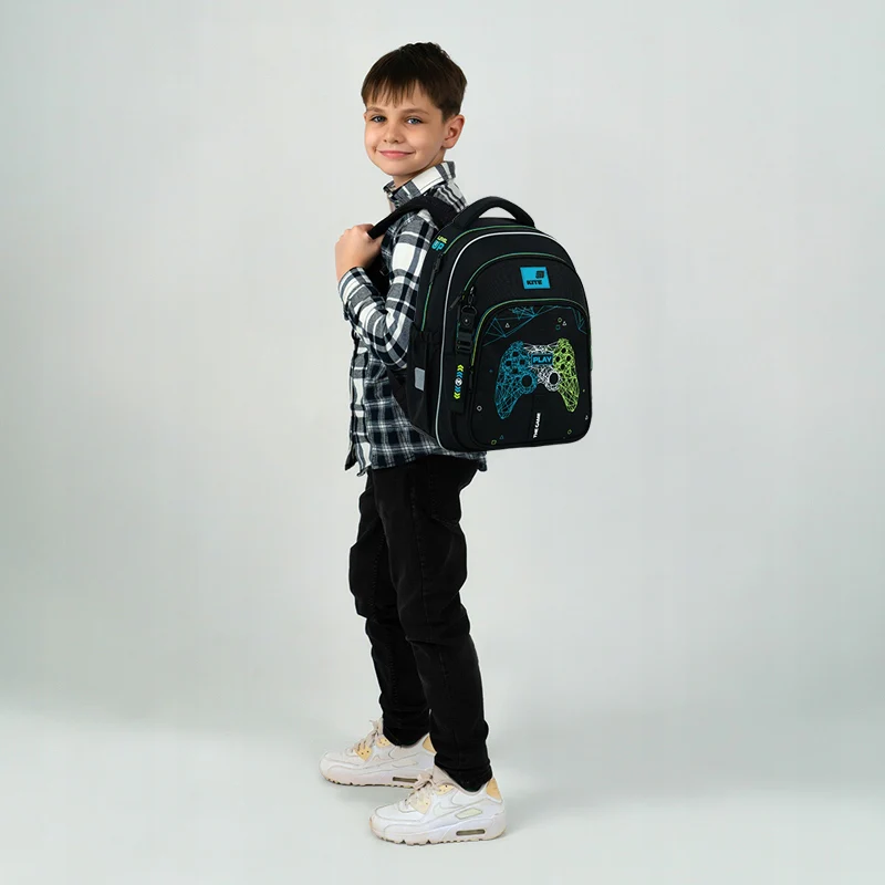 Plecak szkolny ortopedyczny dla chłopca 9-12 lat ergonomiczny czarny Kite Next Level - Image 2