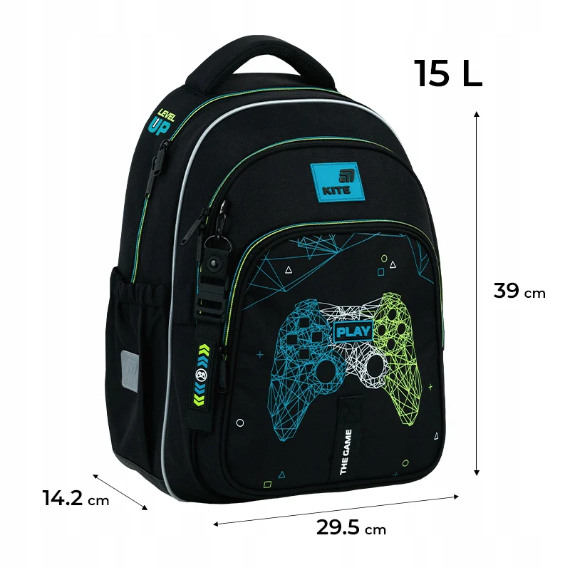 Plecak szkolny ortopedyczny dla chłopca 9-12 lat ergonomiczny czarny Kite Next Level - Image 3